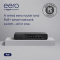 Amazon eero PoE Gateway - 10-port eero router and PoE switch (Two 10 GbE ports, eight 2.5 GbE PoE ports)