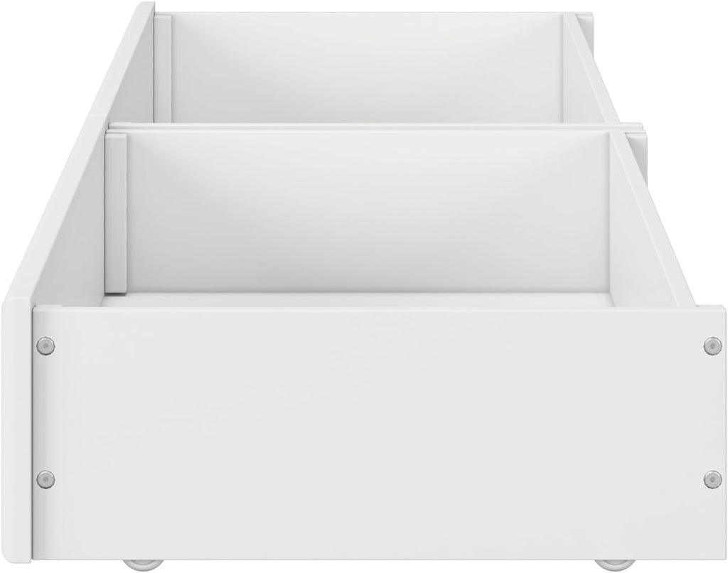 AFI, Mid-Century Modern Under Bed Storage Drawers, Twin/Full, White