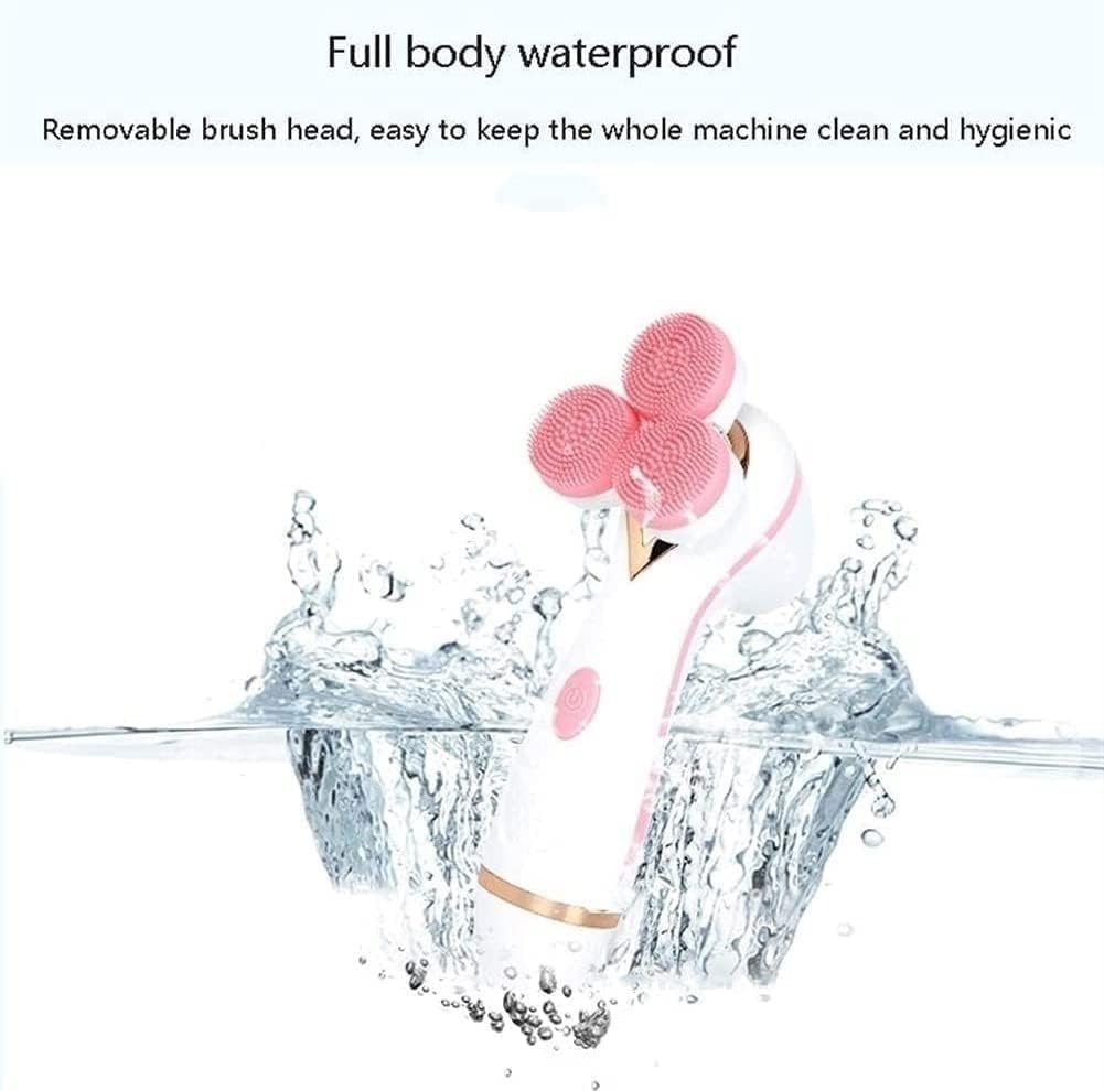 Facial Cleansing Brush, Electric Face Brush Scrubber Rechargeable Facial Exfoliator, Waterproof Spin Cleanser for Exfoliating, Massaging and Deep Cleansing The Perfect Ideal Gift (Color : B)