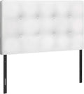Monarch Specialties I 6002T Bed, Headboard Only, Twin Size, Bedroom, Upholstered, Pu Leather Look, White, Transitional