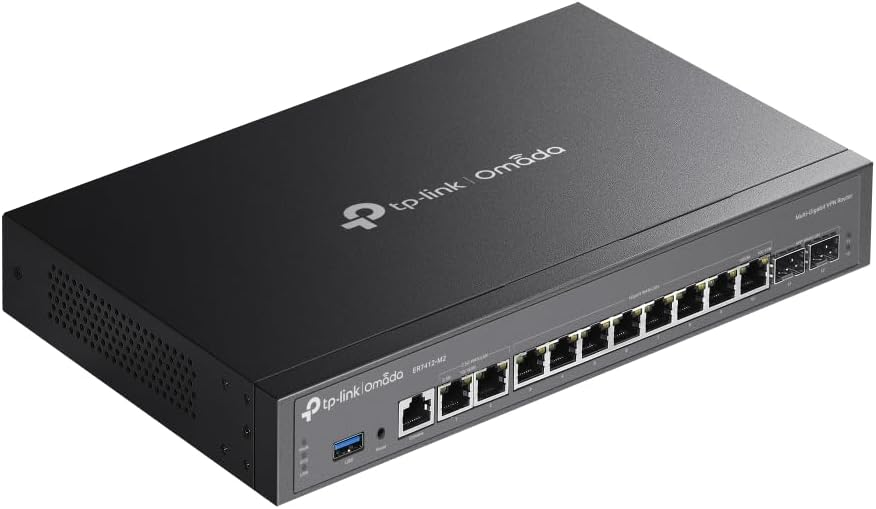 TP-Link Omada ER7412-M2 Multi-Gigabit VPN Router | Quad-core | 2X 2.5G Ports | 1x USB 3.0 Port