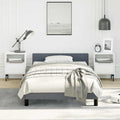 Dark Grey Velvet Twin Bed Frame with Headboard 39.4 x 77.6 Inches Upholstered Platform Bed Frame Soft Fabric Velvet Cover Modern Design Easy Assembly for Bedroom