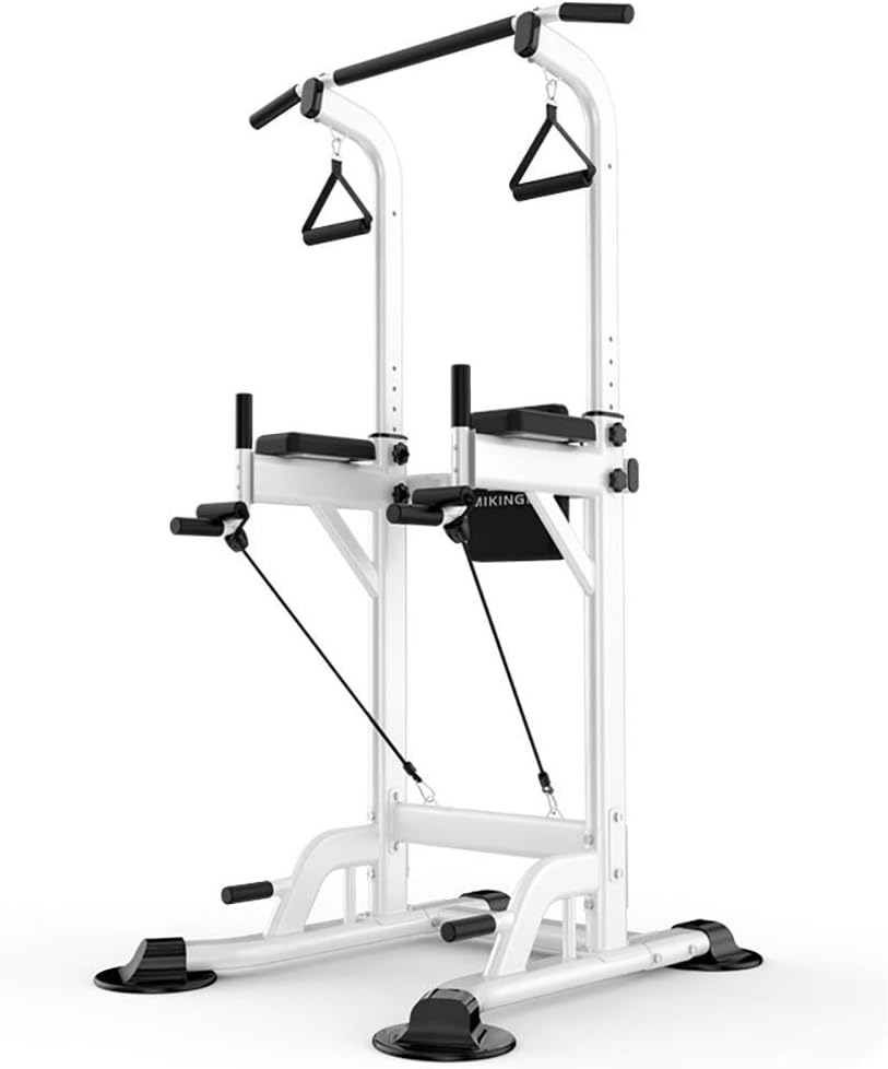 Home Weight Set Parallel Barbell Parallel Bracket Multifunctional Squat Fitness Exercise Dumbbell Rack Can Hold 300kg Strength Training Weight Bench, White