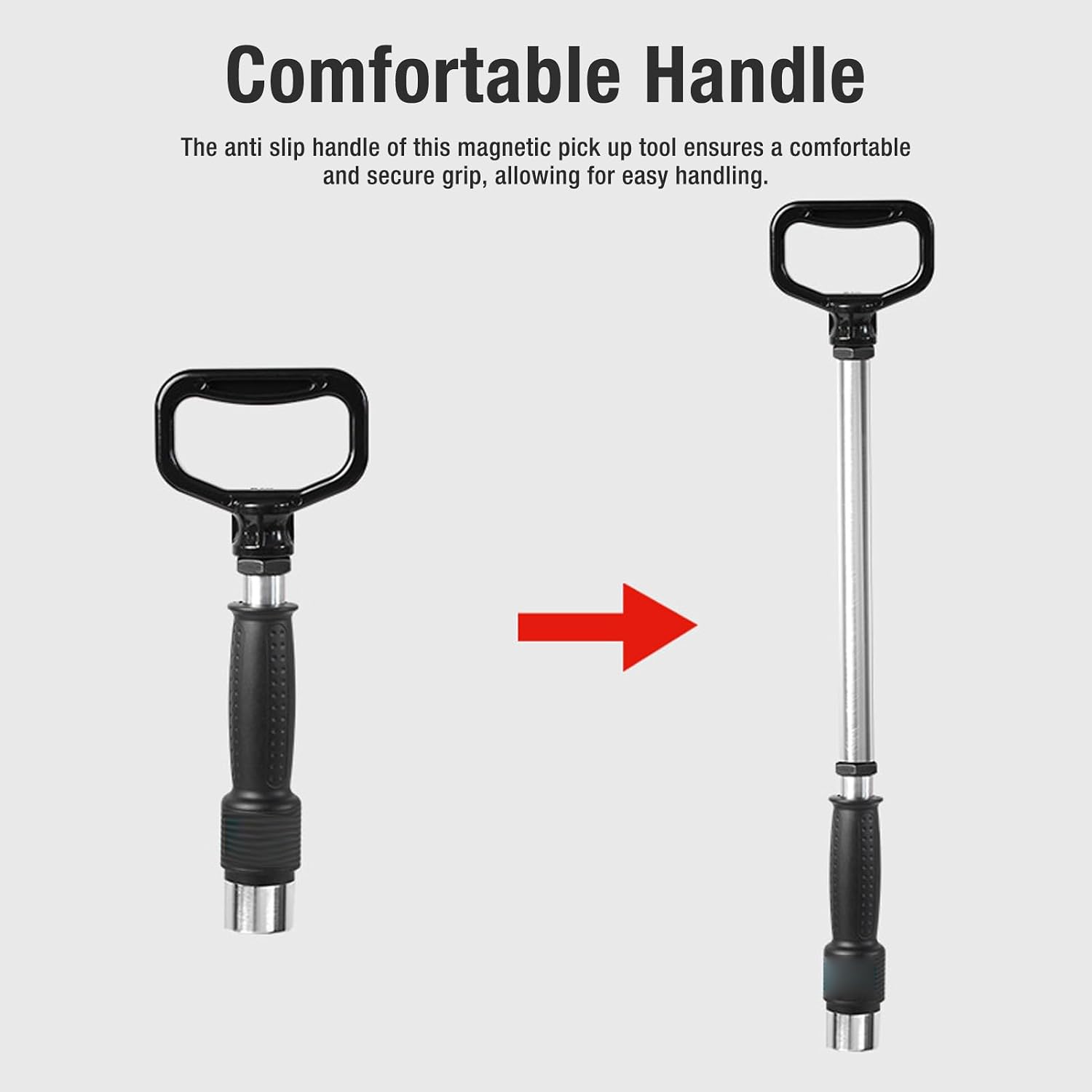 Magnetic Pickup Tool Press Activated Magnetic Sweeper Nail Finder Pickup Tool with Anti Slip Handle for Small Metal Parts