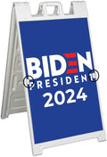 Biden 2024 (24' X 36') Deluxe A-Frame Signicade, Includes 2 Removable Panels & Stand | Election, Political, Democrat, Vote