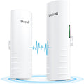 Wireless Bridge for Easy Network Expansion,5.8G Point to Point Extending Wi-Fi to Outbuildings,Outdoor Wi-Fi Network Bridge W/ 1000Mbps RJ45Port and 16dBi Antenna,PoE Powered, IP65 Waterproof, 2-Pack