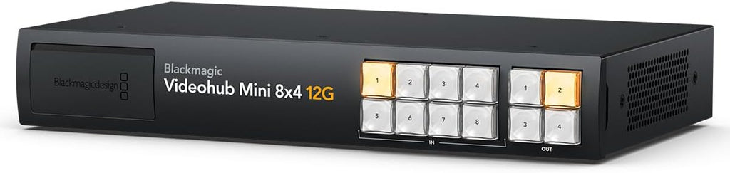 Blackmagic Design Videohub Mini 8x4 12G Router, 8 Inputs and 4 Outputs
