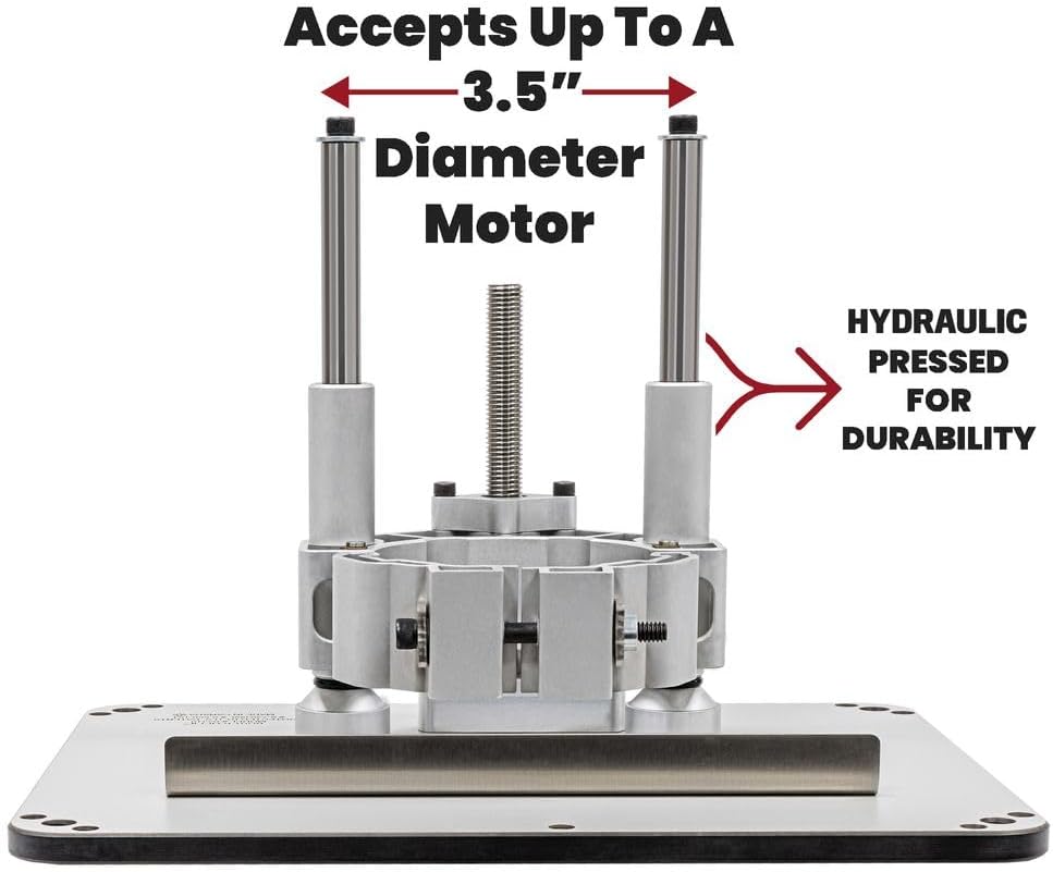 JessEm Rout-R-Lift 3.5XT Router Lift System – Heavy-Duty Aluminum with Phenolic Top Plate – Precision Height Adjustment – Easy Installation with Twist Lock Inserts and Above-The-Table Bit Changes