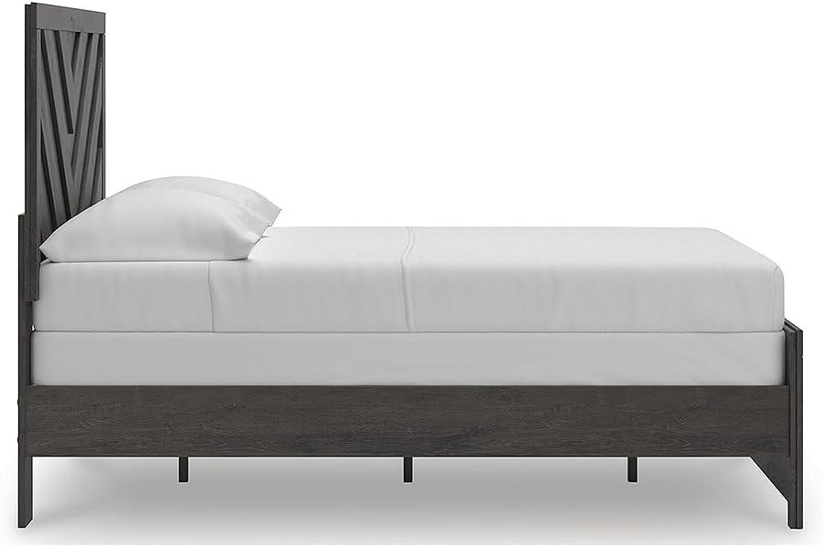 Signature Design by Ashley Prendonea Farmhouse Full Panel Bed, Foundation or Box Spring Needed, Gray