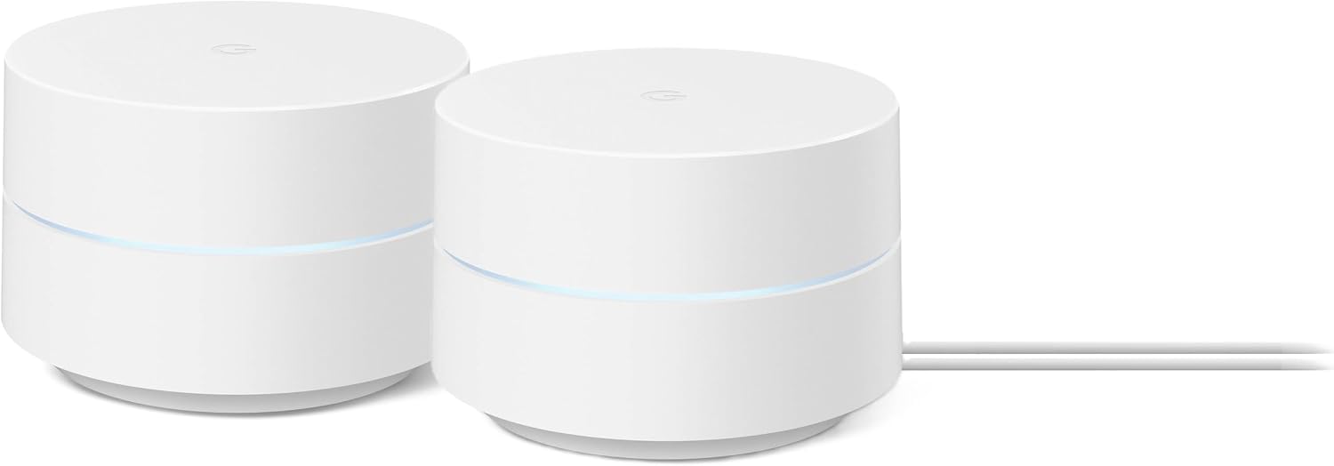Google WiFi - AC1200 - Mesh WiFi System - WiFi Router - 3000 Sq Ft Coverage - 2 Pack