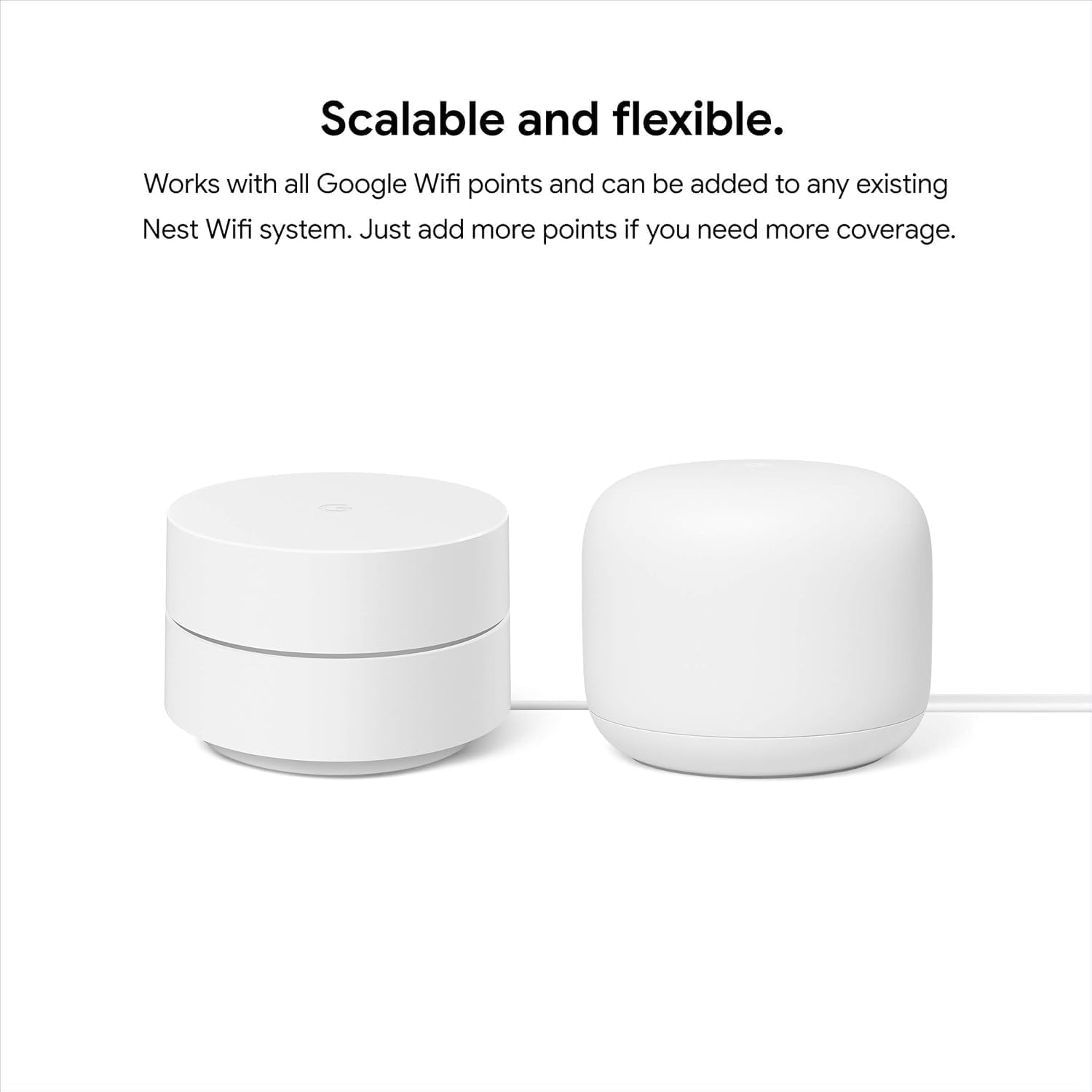 Google WiFi - AC1200 - Mesh WiFi System - WiFi Router - 4500 Sq Ft Coverage - Non-Retail Packaging - 3 Pack - Snow