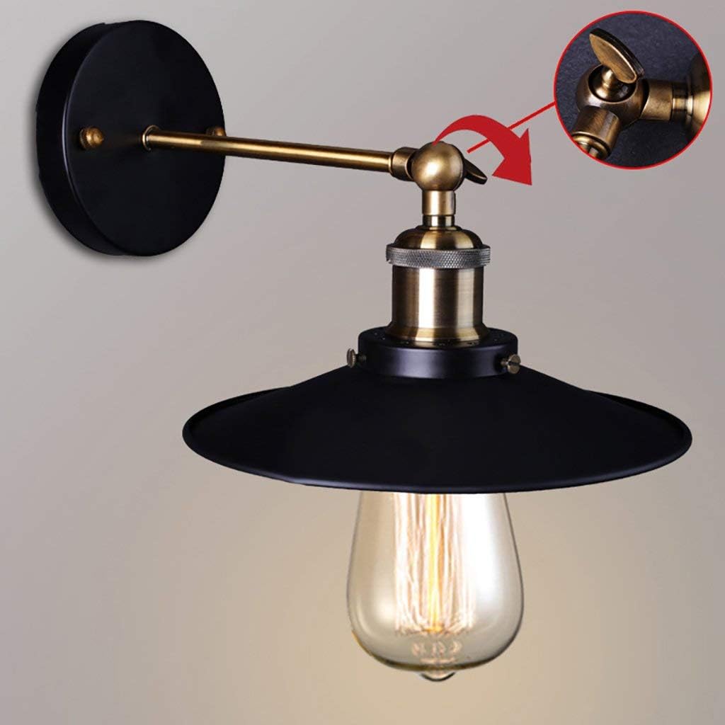 Wall Lights Vintage Plated Industrial Wall Lamp Retro Loft Led Wall Light Lamparas De Pared Stair Bathroom Iron Wall Sconce Abajur Luminaria,Diameter 260 Cover