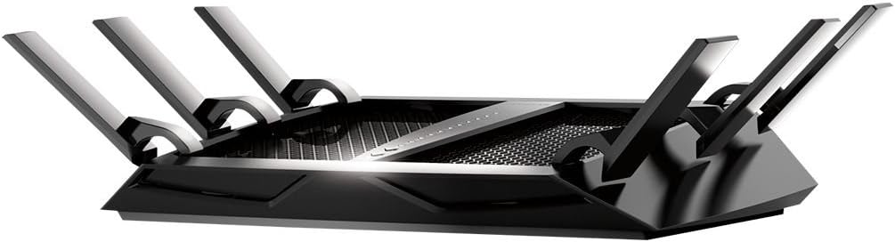 NETGEAR Nighthawk X6 Smart Wi-Fi Router (R8000) - AC3200 Tri-Band Wireless Speed (Up to 3200 Mbps) | Up to 3500 Sq Ft Coverage & 50 Devices | 4 x 1G Ethernet and 2 USB Ports | Armor Security