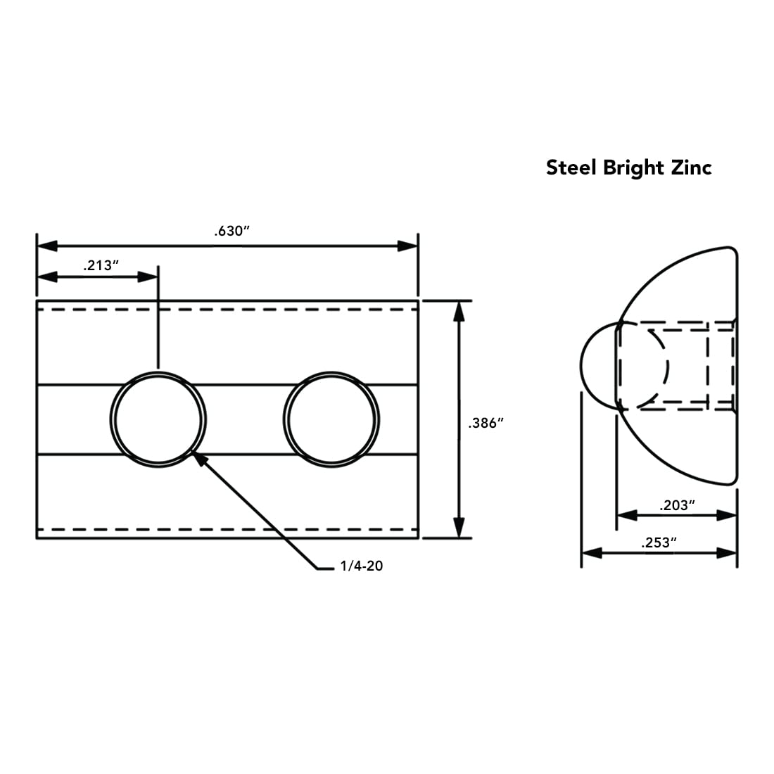 8020, 3923, 10 Series 1/4-20 Steel Roll in T-Nut with Ball Spring - T Slot Accessories for Aluminum Extrusion - 80/20 Hardware Nuts (1500)