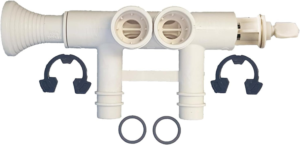 Blending Bypass Valve - WS15X10078, 7329594, 7386986 - Authentic OEM Factory Part - Bundled by Soft Water Supply with Clips and O-Rings - Adjusts Soft Water Level and Feel