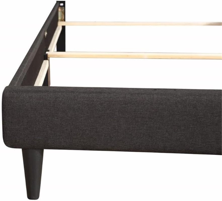 Glory Furniture Deb Fabric Upholstered Twin Bed in Black
