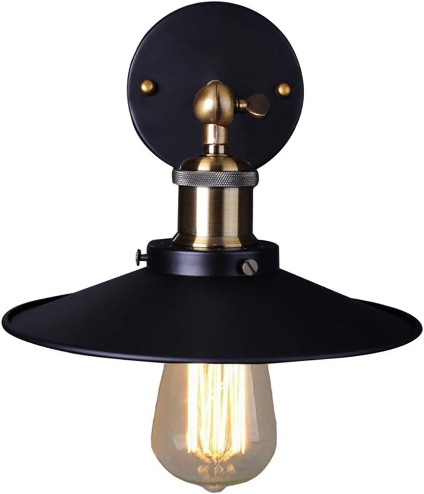 Wall Lights Vintage Plated Industrial Wall Lamp Retro Loft Led Wall Light Lamparas De Pared Stair Bathroom Iron Wall Sconce Abajur Luminaria,Diameter 260 Cover