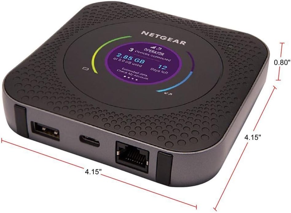 NETGEAR Nighthawk M1 4G LTE WiFi Mobile Hotspot (MR1100-100NAS) – Up to 1Gbps Speed, Works Best with AT&T and T-Mobile, Connects Up to 20 Devices, Secure Wireless Network Anywhere