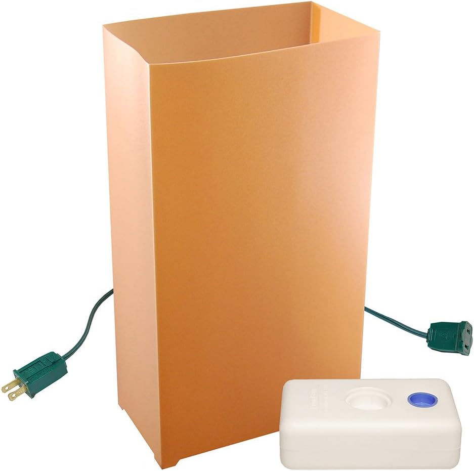 Lumabase 32310 Electric Luminaria Kit, Tan (Pack of 6)