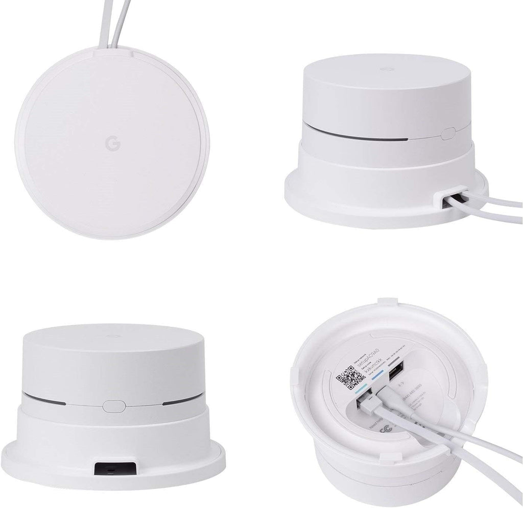 Google WiFi - AC1200 - Mesh WiFi Router System Bundle (3-Pack) + 3 Wall Mounts for Google - 4500 Sq Ft Coverage - Retail Packaging - Easy Setup, Seamless Signal for Smart Home Devices - Snow
