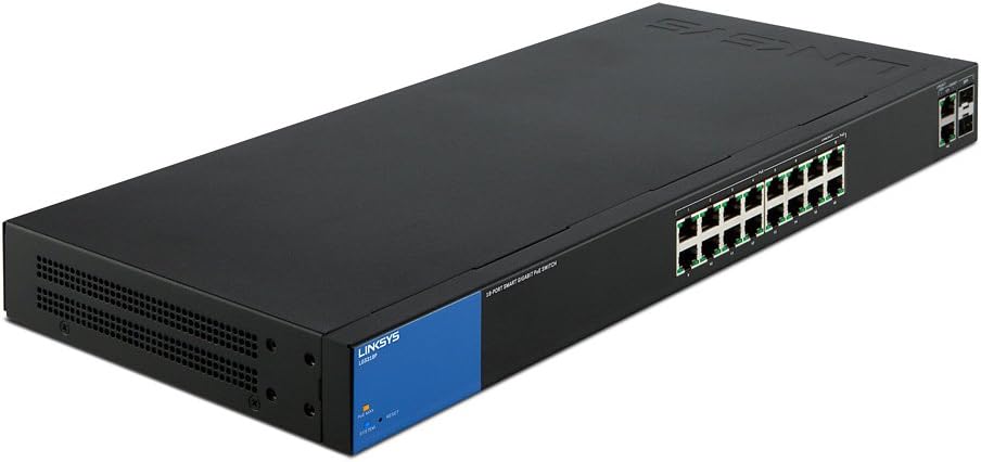 Linksys LGS318 Business 16 Port Gigabit Smart Managed Network Switch with 2 x Combo SFP Ports