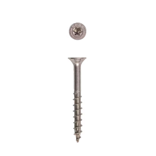 #9 x 1-1/2' Exterior Flat Head Construction Wood Screws (2000 pcs) T20+ T-Star Plus Stainless Steel
