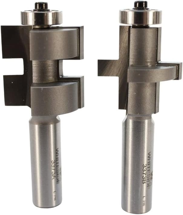 Whiteside Router Bits 3373 Straight Tongue and Groove Set with 1-1/4-Inch Large Diameter and 1/2-Inch to 1-1/4-Inch Cutting Length