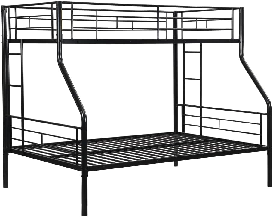 BUNK Bed Pink Twin Over Twin (Black + Metal-2)