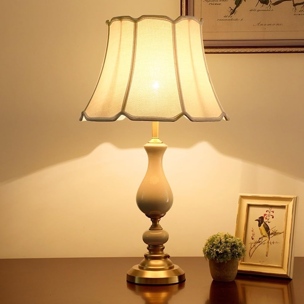 All-Copper American Table Lamp Bedside Living Room Sofa Corner Stylish Simple Modern Warm Ceramic Decoration Desktop