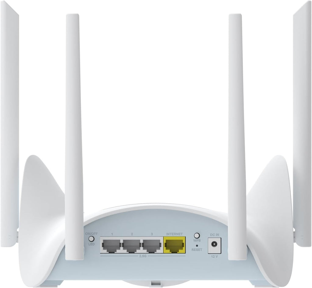 D-Link BE3600 Dual-Band Wi-Fi 7 Smart Router (R36) 4 x 2.5 GbE Multi-Gig Ports, Self-Optimizing AI, Mesh, Parental Controls, Enhanced Security, 4-Stream, Alexa/Google Ready, App Setup