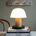 Scandinavian Vintage Bedroom Bedside StudyDesk Light Creative Warm Portable Touch Dimming Rechargeable Mushroom Shape Desk Lamp Boys Girls Room Table Lamp School Library Dormitory Lighting Fixture