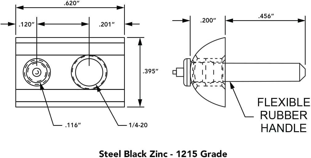 8020, 3376, 10 Series, 1/4-20 Steel Roll in T Nut with Flex Handle - T Slot T-Nut Accessories for T Slot Aluminum Extrusion - Hardware Nuts (100 Pack)