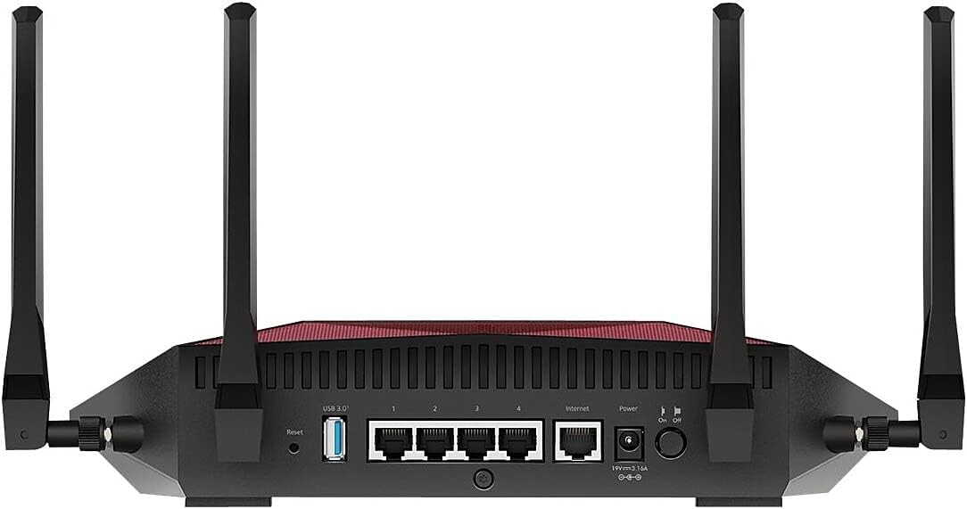 NETGEAR Nighthawk Pro Gaming 6-Stream WiFi 6 Router (XR1000) - Security Features, AX5400 Wireless Speed (up to 5.4Gbps), DumaOS 3.0 Optimizes Lag-Free Server Connections, 4 x 1G Ethernet Ports