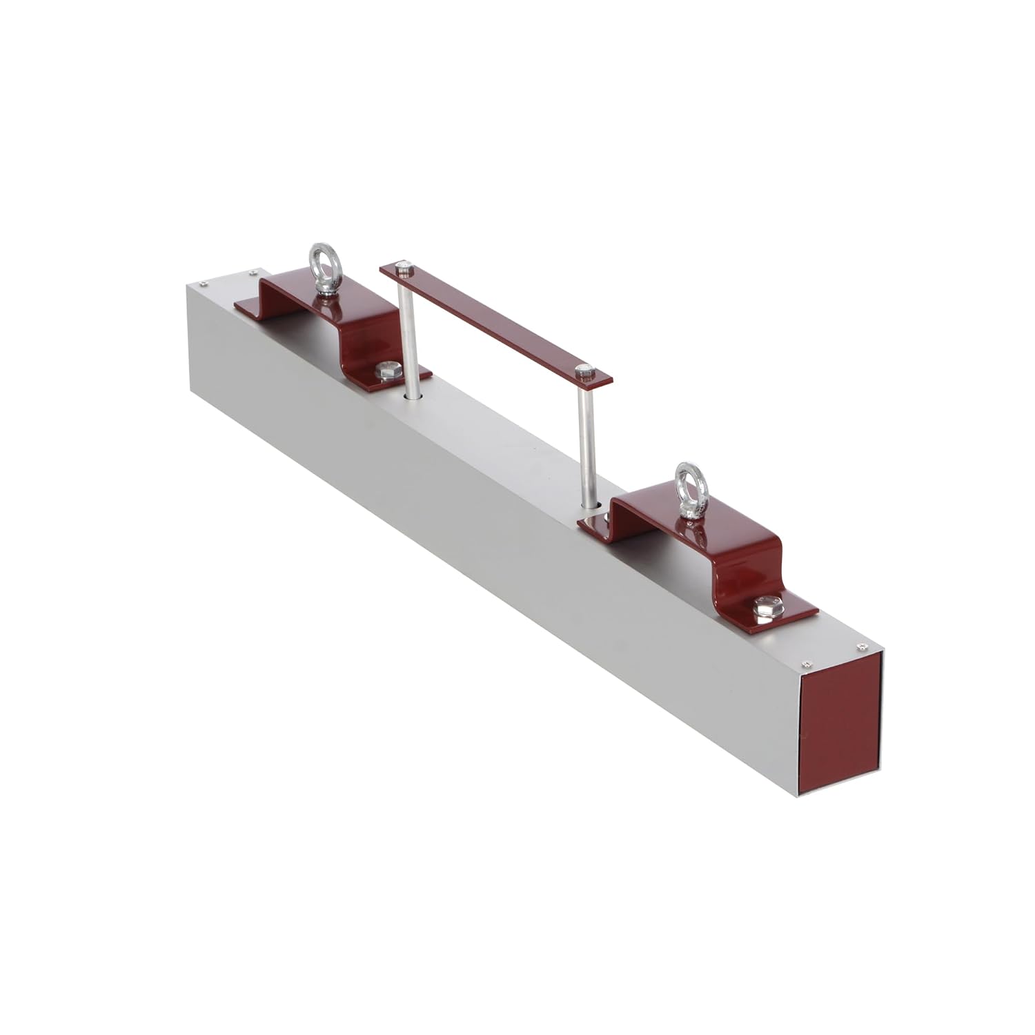 Vestil HFMS-36 Steel Forklift Hanging Magnetic Sweeper 36 in. Wide 45 Lb. Capacity Silver