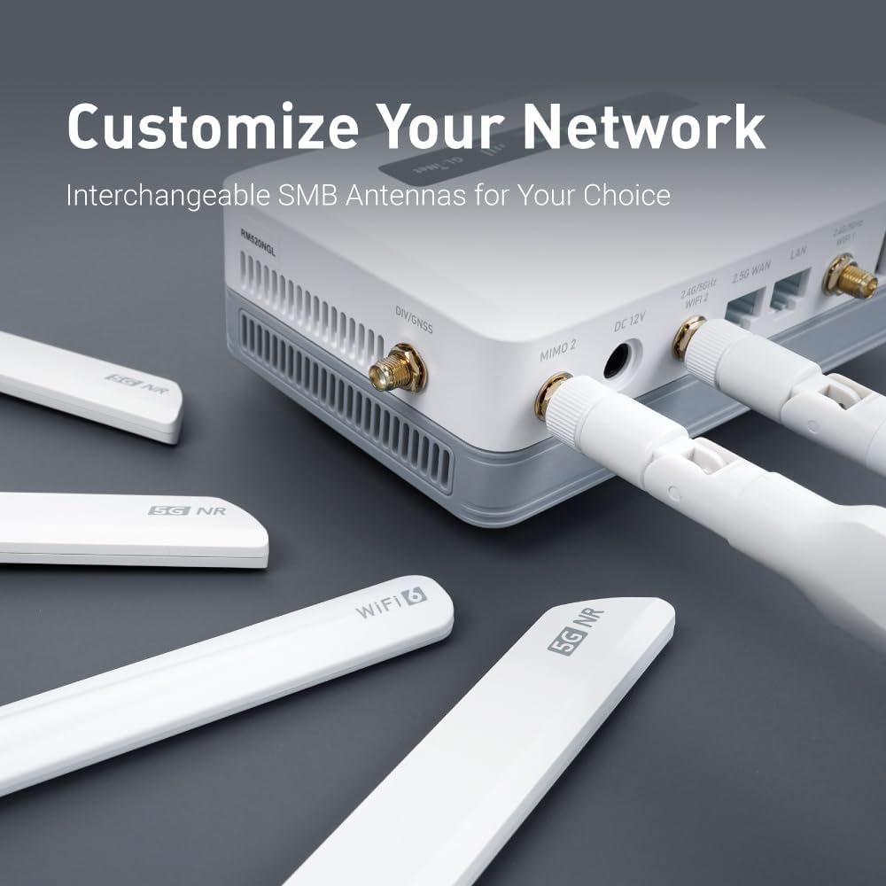 GL.iNet GL-XE3000 (Puli AX) 5G Router with Dual SIM Card Slot, Wi-Fi 6 Cellular Routers, Built-in Battery, Multi-WAN, VPN, OpenWrt, Secure 5G Router for Office, Retail, Events, Business