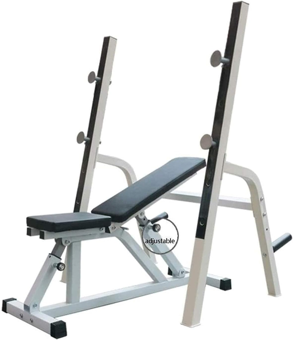 Weight Bench, Dumbbell Bench Strength Training Exercise Bench Dumbbell Bench Squat Rack Weight Table Men's Bench Press Adjustable Dumbbell Bracket Squat Rack Fitness Equipment Set,