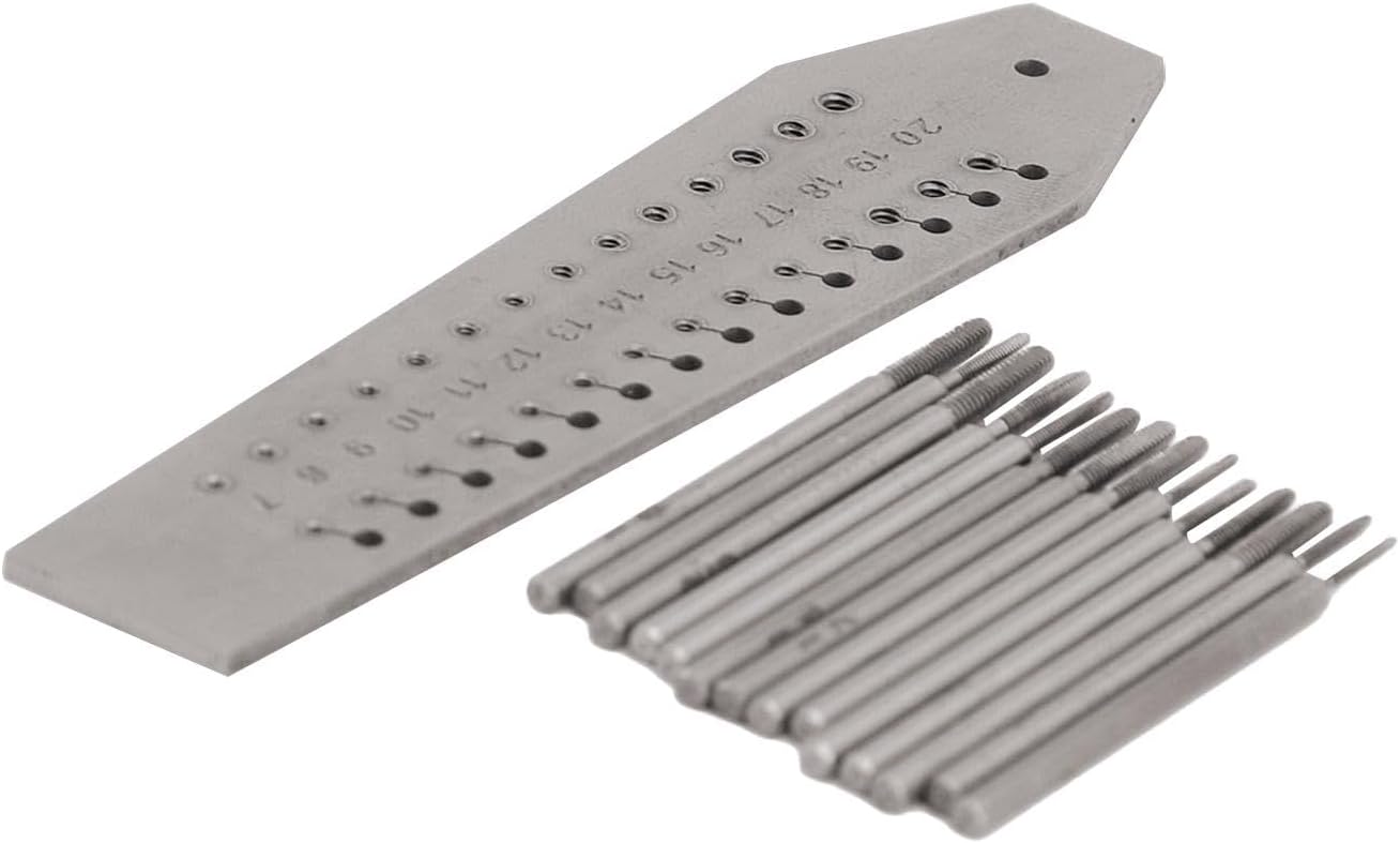 Watch Repair Tools | Clock Repair Kit | Mechanical Watch Repair | Portable Repair Watch Tool | Machine Tap Set | 14 Taps 1 Screw Plate Tap and Die Set Screw Extractor for Clocks and Watches Tapping