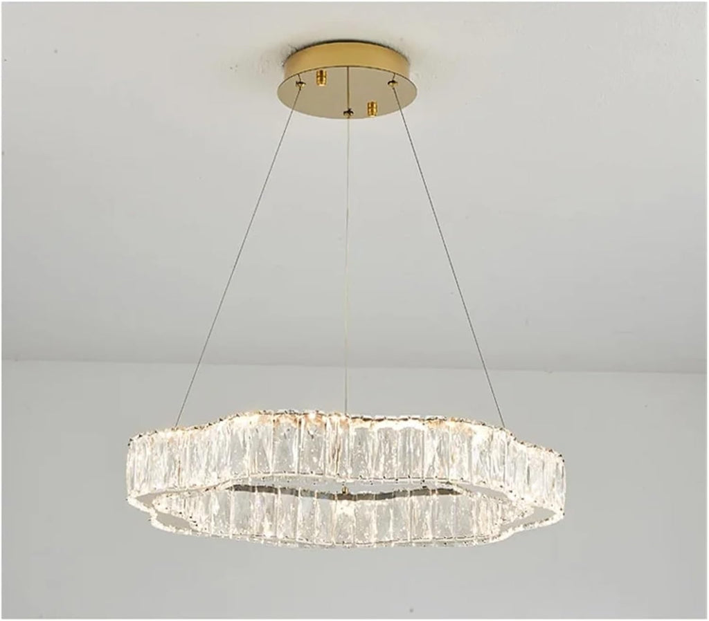 Crystal Chandelier Foyer Steel Petal Led Pendant Lights Indoor Lighting Luminarias Art Decor Hanging Lamp ﻿,Modern Lighting