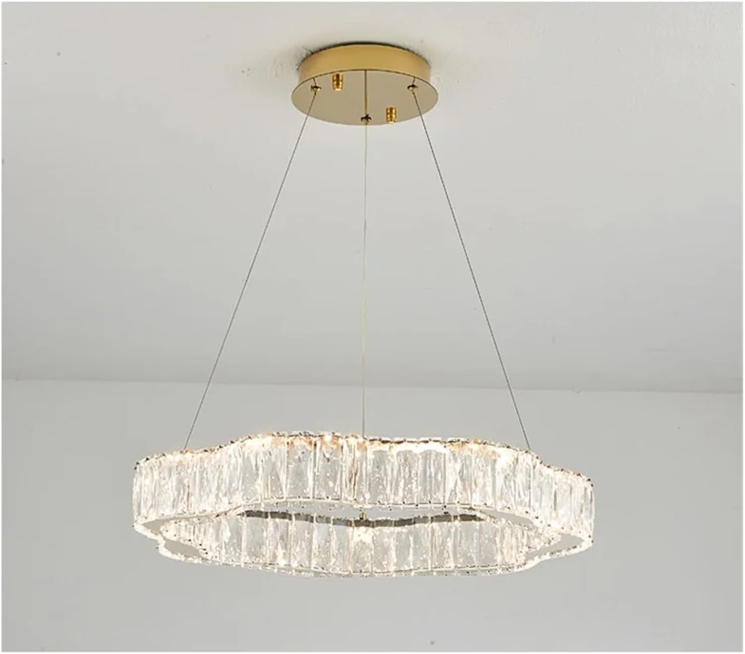 Crystal Chandelier Foyer Steel Petal Led Pendant Lights Indoor Lighting Luminarias Art Decor Hanging Lamp ﻿,Modern Lighting
