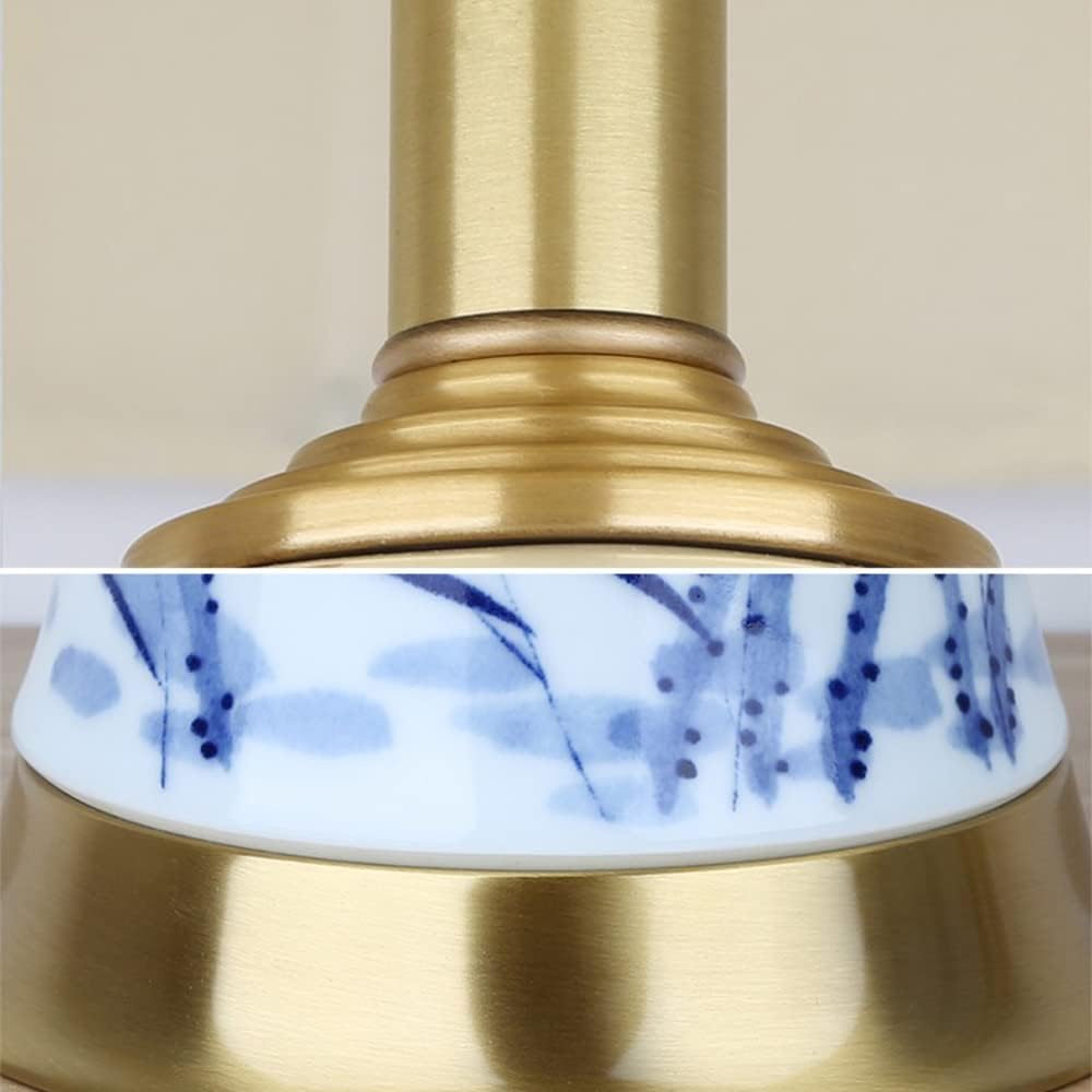 27.5' Table Lamps Ceramic Bedside Table Lamp Antique Desk Nightstand Lamp Reading Lamp for Bedroom Living Room Office College Bookcase