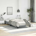 Light Grey Upholstered Twin XL Platform Bed Frame with Breathable Polyester Fabric and Sturdy Wood Construction for Modern Bedroom Guest Room or Dorm