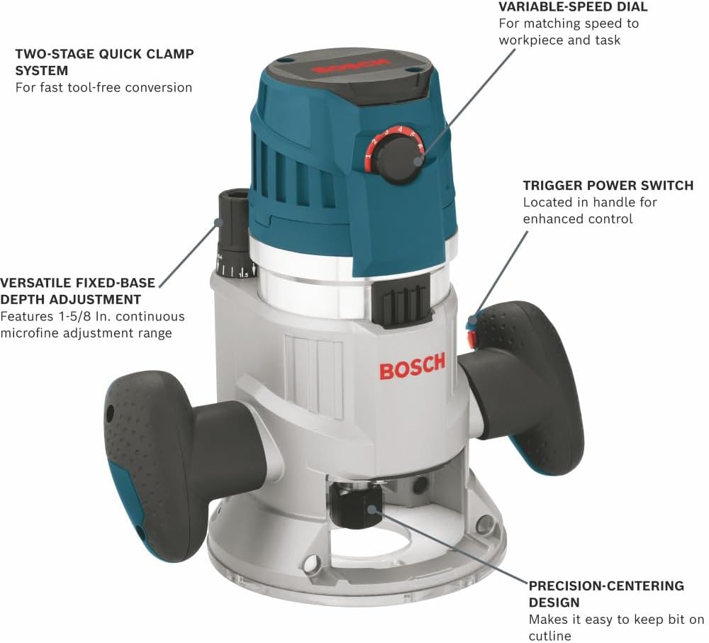 Bosch MRF23EVS 2.3 HP Electronic Fixed-Base Router