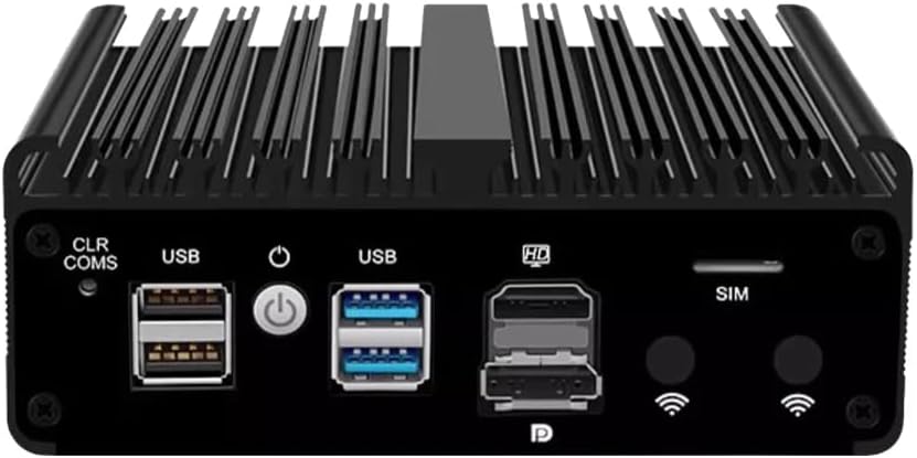 Fanless Mini PC 6305 with M.2 Nvme 4*i226 2.5G LAN, Micro Firewall Appliance 2*USB3.0,SIM Card Slot, WiFi,Mini Desktop Computer Hardware, Micro Router Appliance, AES-NI, OPNsense,NO RAM NO SSD