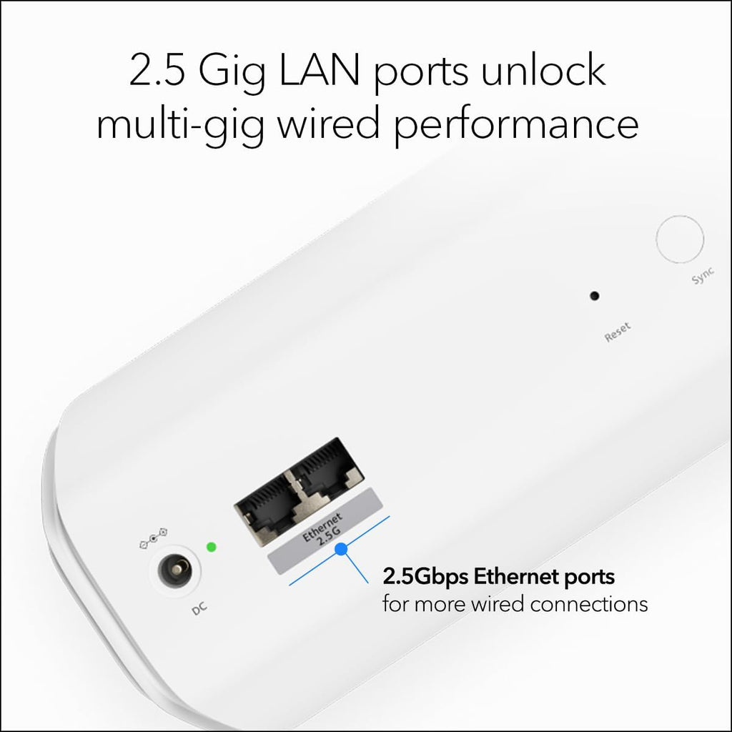 NETGEAR Orbi 770 Series Tri-Band WiFi 7 Mesh Add-on Satellite (RBE770) – Works with Orbi RBE772 and RBE773, Security Features, Up to 11Gbps, Covers up to 2,750 sq ft, 2.5 Gig LAN Ports