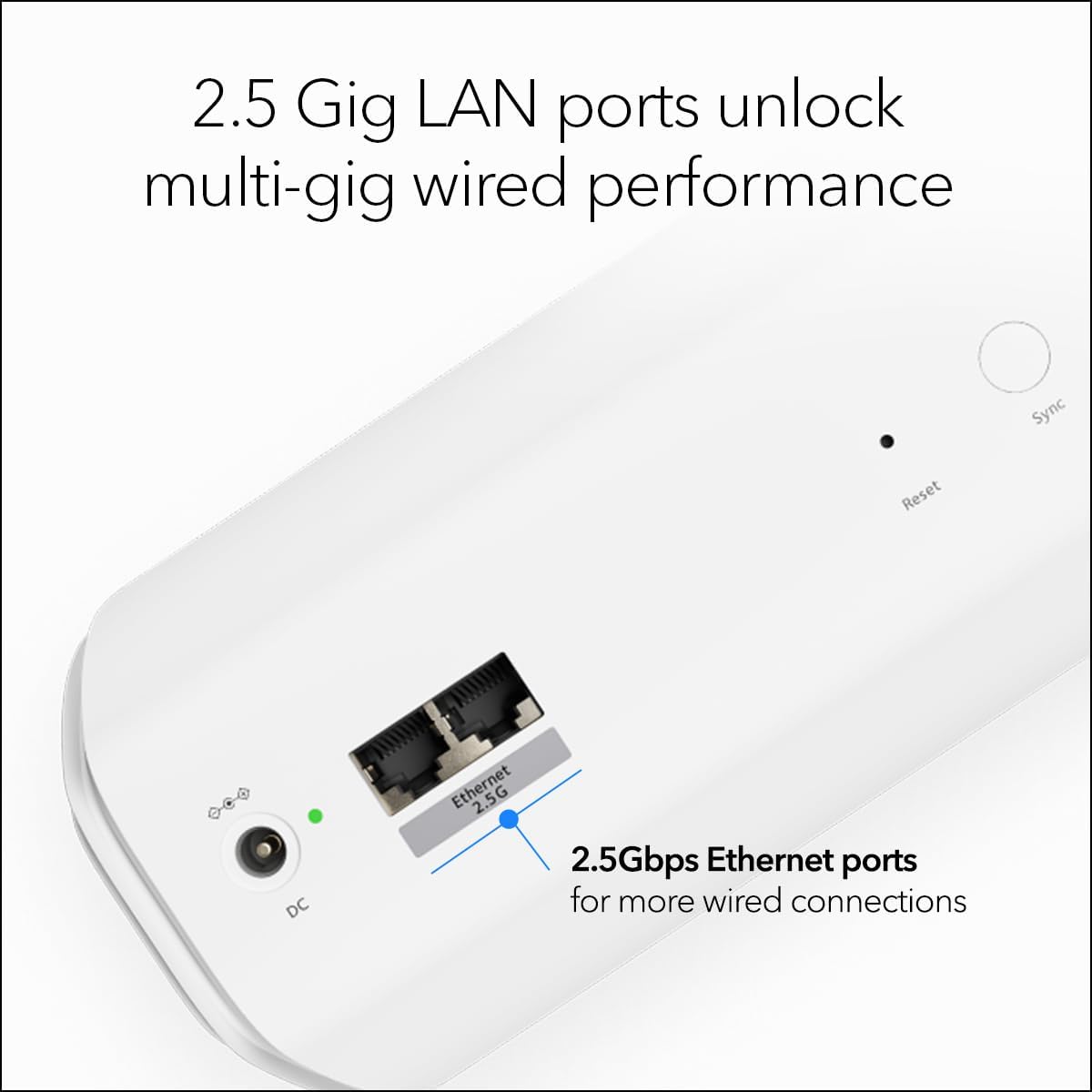 NETGEAR Orbi 770 Series Tri-Band WiFi 7 Mesh Add-on Satellite (RBE770) – Works with Orbi RBE772 and RBE773, Security Features, Up to 11Gbps, Covers up to 2,750 sq ft, 2.5 Gig LAN Ports