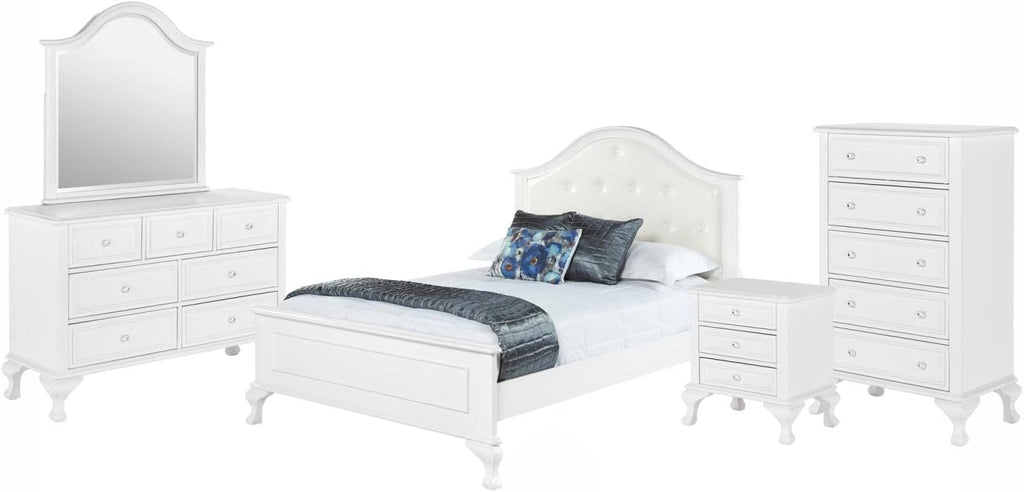 Picket House Furnishings Jenna 5 Piece Full Kids Bedroom Set in White