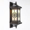 Outdoor Solar Wall Light Vintage Lantern Wall Sconce Cordless Solar Powered Wall Mounted Lamp Exterior Porch Lights Patio Fence Outside Sconces Wall Lighting Fixture