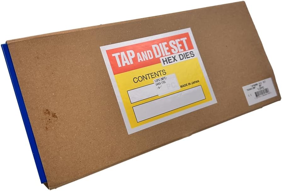Alfa Tools TDS66012NPT Carbon Steel Npt Tap & Die Set (12 Piece)