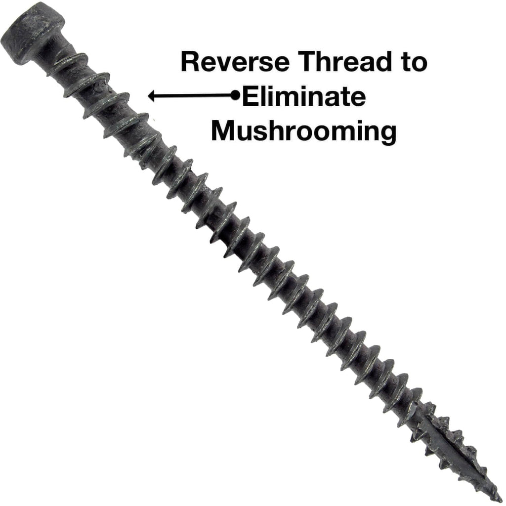 10 x 2-3/4' Graystone Composite Decking Wood Screw Torx/Star Drive Head - Exterior Coated - AQC Lumber Compatible - CASE Qty 42 Boxes 3,570 Screws