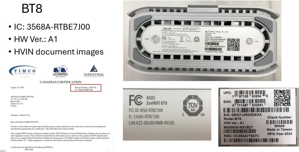 ASUS ZenWiFi BT8 Tri-Band WiFi 7 Mesh, 14 Gbps, 3000 sq.ft. (1pk), Dual 2.5G Ports, Security and Parental Controls Included, Smart Home Master SSIDs, 4G & 5G Mobile Tethering